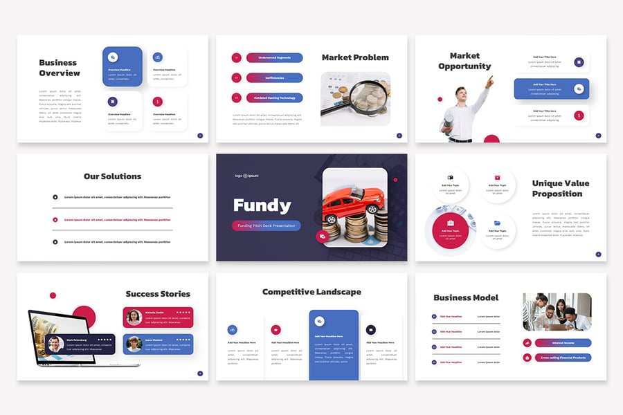 资金平台投资理财PPT模板 - 顶尖PPT