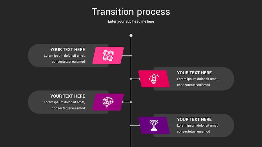 流程转换图形方案规划Keynote模板 - 顶尖PPT