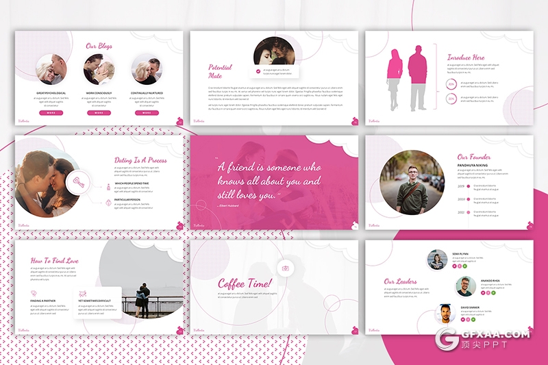 30页简约唯美风格婚礼策划公司项目介绍展示Google slides模板 - 顶尖PPT