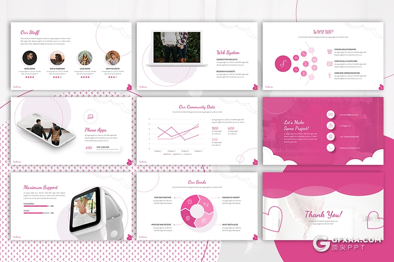 30页简约唯美风格婚礼策划公司项目介绍展示Google slides模板 - 顶尖PPT