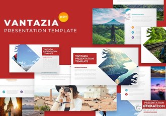 33页时尚旅游摄影图片展示PPT模板 - 顶尖PPT