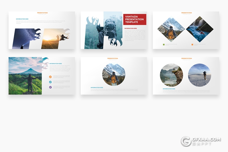 33页时尚旅游摄影图片展示keynote模板 - 顶尖PPT