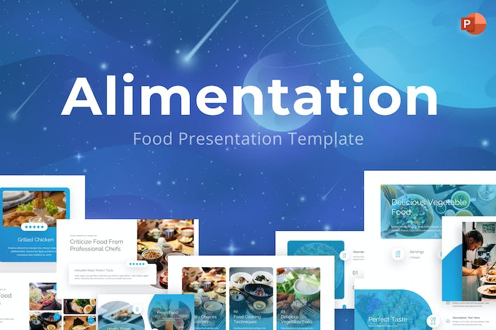 酒店餐饮美食介绍展示美食主题PPT模板 - 顶尖PPT