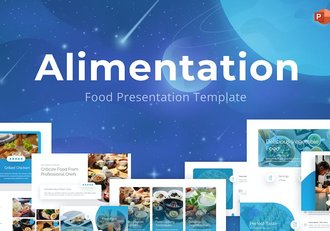 酒店餐饮美食介绍展示美食主题PPT模板 - 顶尖PPT