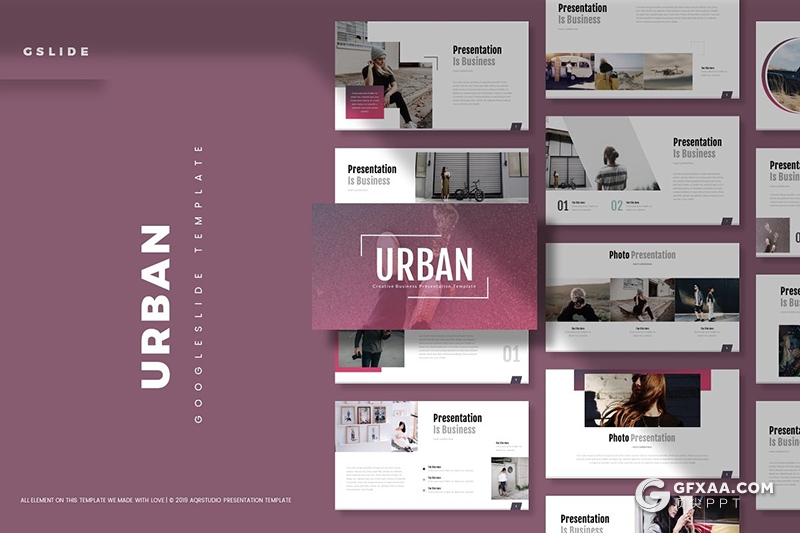 30页简约时尚个人风采展示工作经历展示Google slides模板5种主题配色 - 顶尖PPT