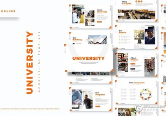 30页大学生活介绍学校介绍宣传Google slides模板 - 顶尖PPT