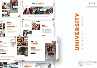 30页大学生活介绍学校介绍宣传PPT模板 - 顶尖PPT