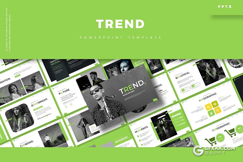 30页商务风格企业发展趋势团队介绍多用途PPT模板5种主题配色 - 顶尖PPT