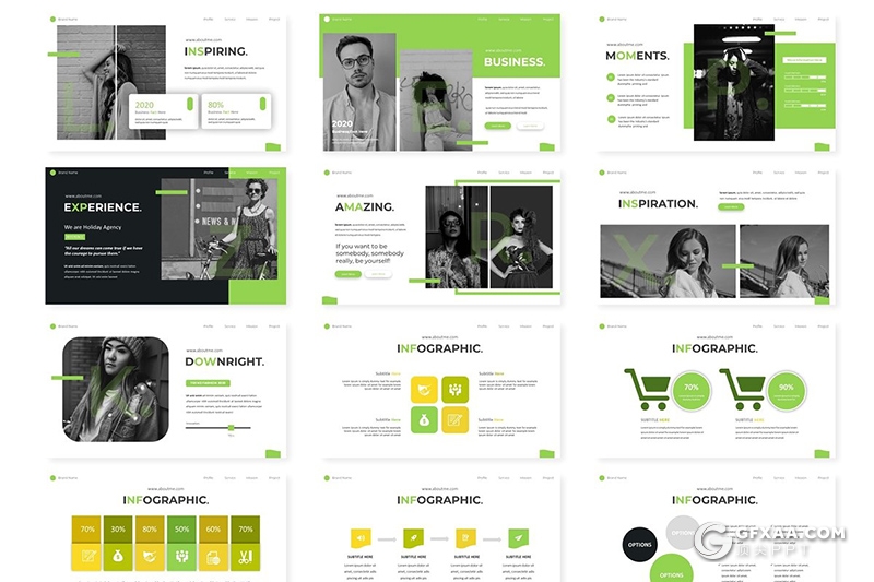 30页商务风格企业发展趋势团队介绍多用途keynote模板5种主题配色 - 顶尖PPT