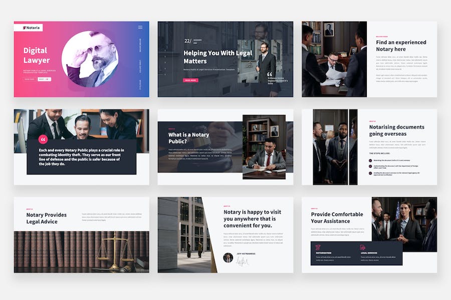 公证流程介绍业务说明法律知识宣讲PPT模板 - 顶尖PPT