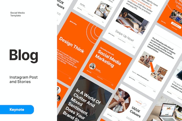 商业社交媒体运营讲述Keynote模板 - 顶尖PPT