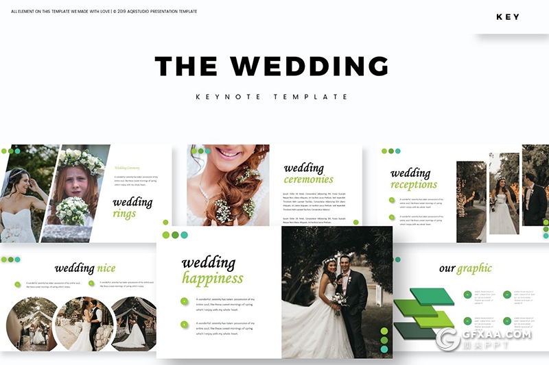 30页婚礼摄影婚礼现场活动策划keynote模板5种主题配色 - 顶尖PPT