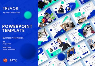 虚化圆点欧美商务风格通用PPT模板 - 顶尖PPT