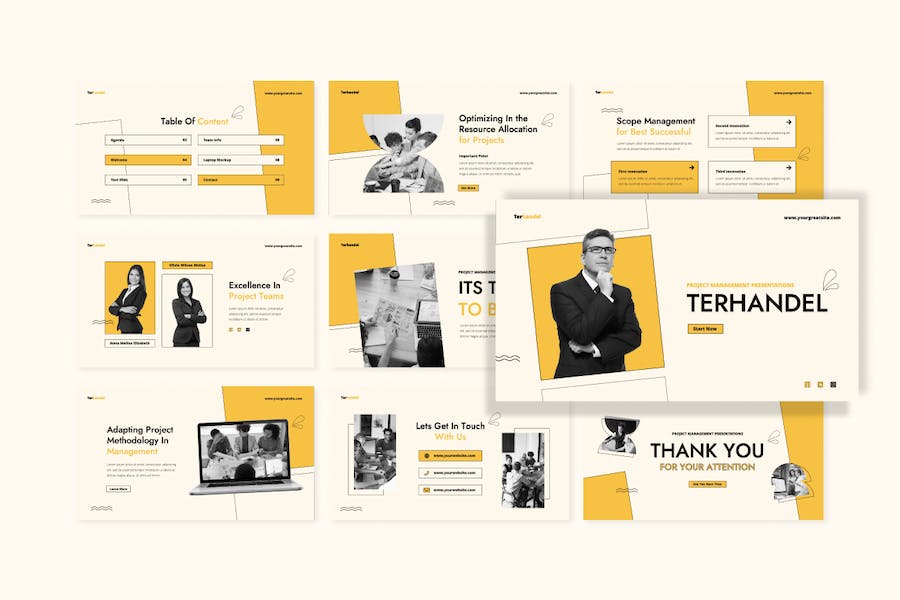 现代企业项目管理流程PPT模板 - 顶尖PPT