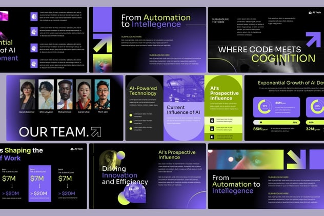 AI科技报告人工智能keynote模板 - 顶尖PPT