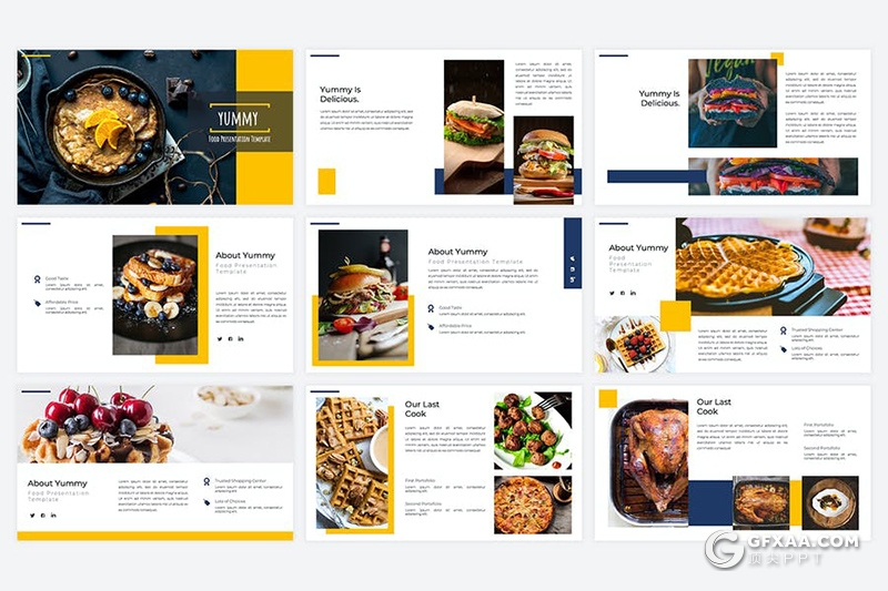 45页餐饮行业数据分析餐饮美食菜品宣传介绍推广keynote模板 - 顶尖PPT