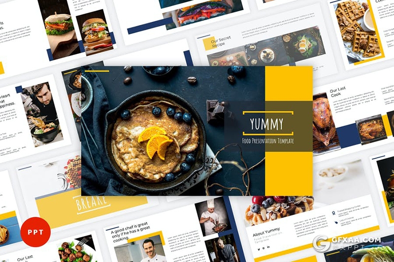 45页餐饮行业数据分析餐饮美食菜品宣传介绍推广PPT模板 - 顶尖PPT