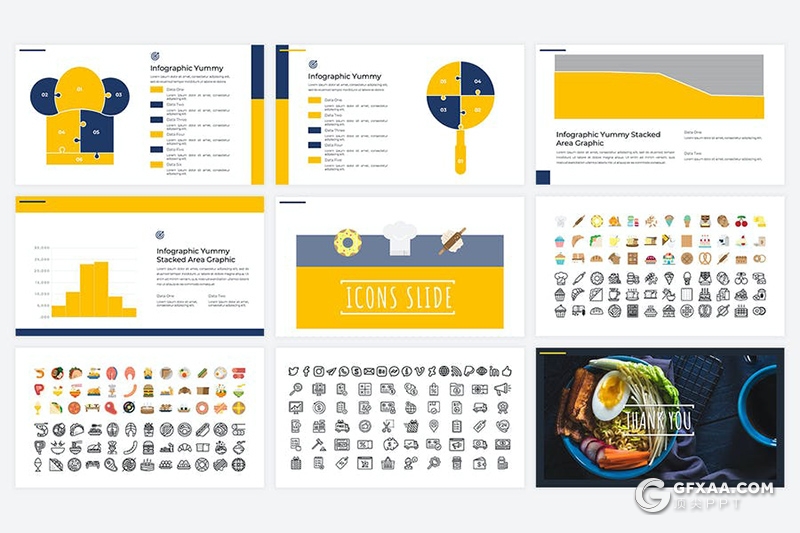 45页餐饮行业数据分析餐饮美食菜品宣传介绍推广keynote模板 - 顶尖PPT