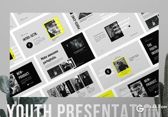 50页流行时尚摄影模特写真图片展示PPT模板 - 顶尖PPT