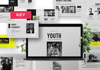 50页流行时尚摄影模特写真图片展示keynote模板 - 顶尖PPT