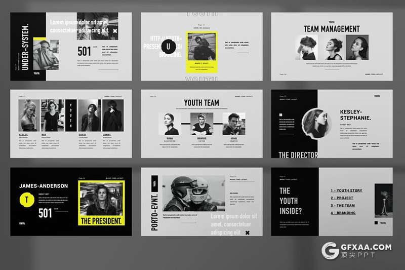 50页流行时尚摄影模特写真图片展示keynote模板 - 顶尖PPT