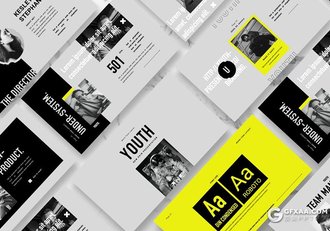 50页流行时尚摄影模特写真图片展示Google slides模板 - 顶尖PPT