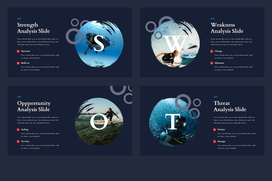 潜水冲浪海底世界keynote模板 - 顶尖PPT