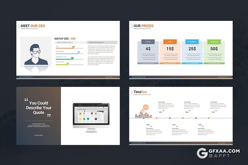 30页公司企业项目介绍工作汇报计划多用途商务keynote模板 - 顶尖PPT