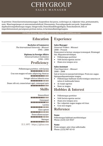 简约文艺英文简历模板 - 顶尖PPT