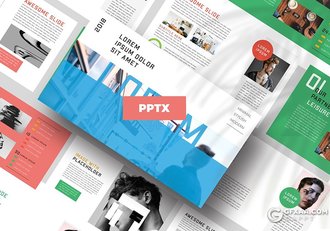 50页扁平化简约文艺小清新风格PPT模板 - 顶尖PPT