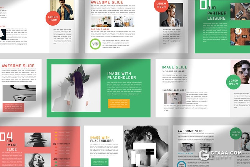 50页扁平化简约文艺小清新风格keynote模板 - 顶尖PPT