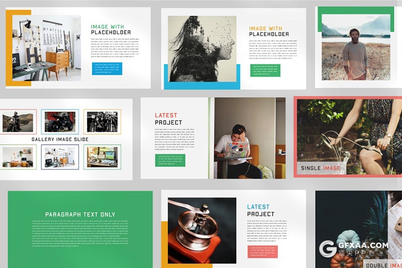 50页扁平化简约文艺小清新风格keynote模板 - 顶尖PPT