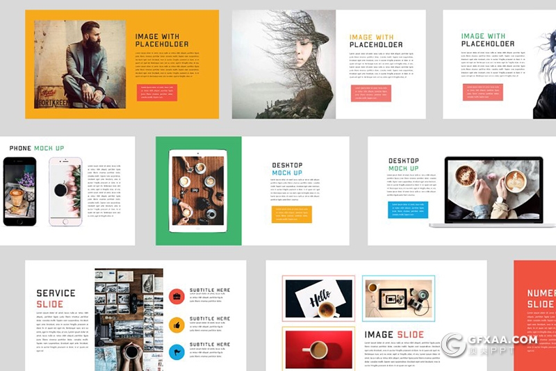 50页扁平化简约文艺小清新风格keynote模板 - 顶尖PPT