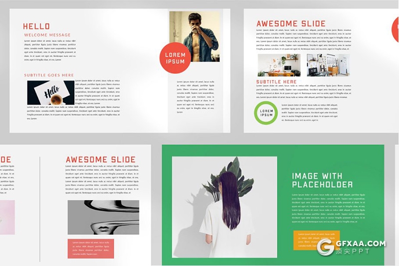 50页扁平化简约文艺小清新风格keynote模板 - 顶尖PPT