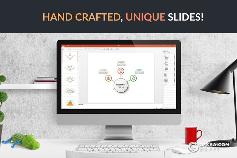 60页创意微立体商务信息图形PPT素材模板 - 顶尖PPT
