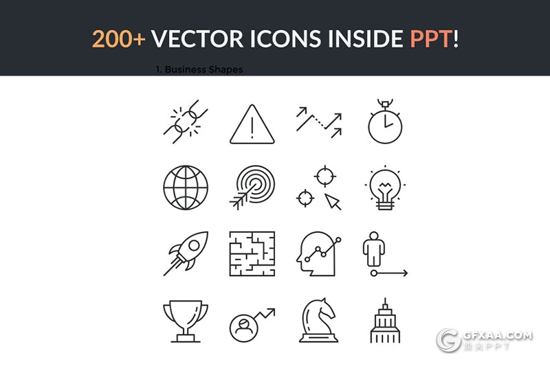 60页创意微立体商务信息图形PPT素材模板 - 顶尖PPT