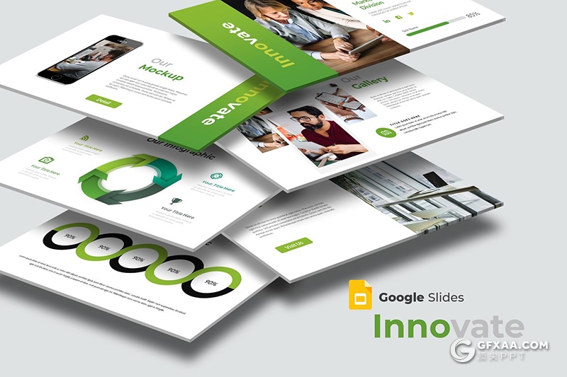 30页商务风格企业团队介绍项目分析工作计划汇报Google slides模板5种主题配色 - 顶尖PPT
