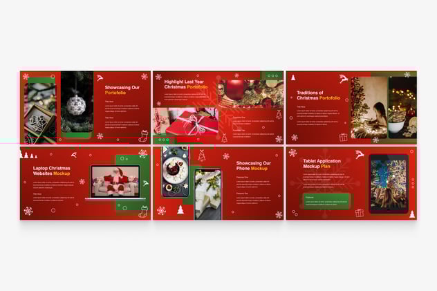 节日红色圣诞主题演讲方案PPT模板 - 顶尖PPT