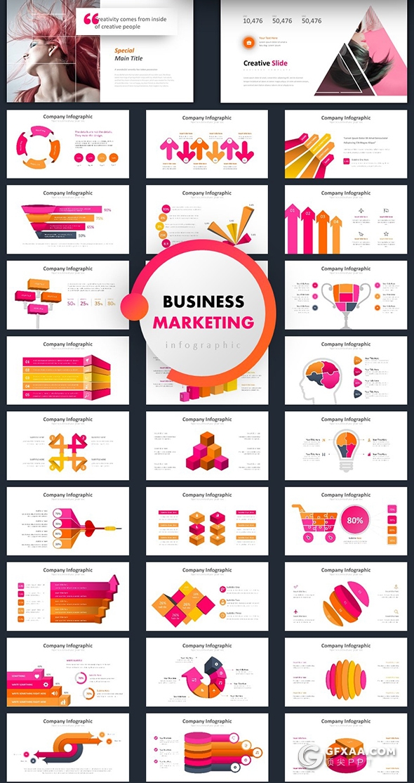 400页国外高端商务PPT模板创意商务信息图形ppt卡通人物数据图标工作汇报企业介绍多用途PPT模板 - 顶尖PPT