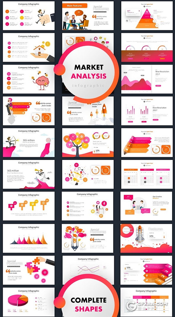 400页国外高端商务PPT模板创意商务信息图形ppt卡通人物数据图标工作汇报企业介绍多用途PPT模板 - 顶尖PPT