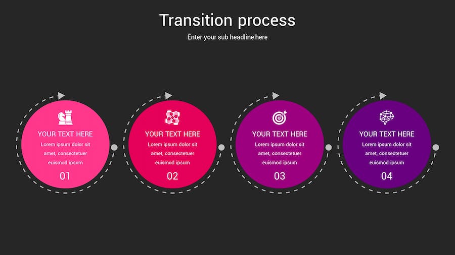 流程转换图形方案规划Keynote模板 - 顶尖PPT