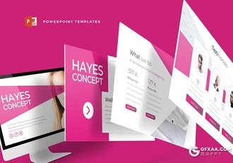 30页时尚女性行业主题PPT模板5种主题配色 - 顶尖PPT