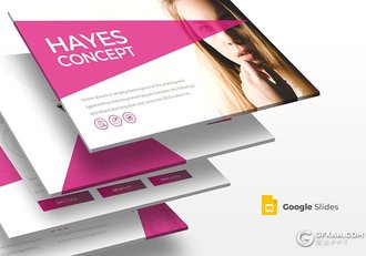 30页时尚女性行业主题Google slides模板5种主题配色 - 顶尖PPT