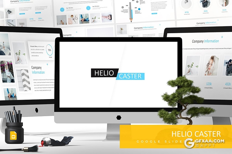 30页简洁风格商务工作计划工作汇报通用Google slides模板5种主题配色 - 顶尖PPT