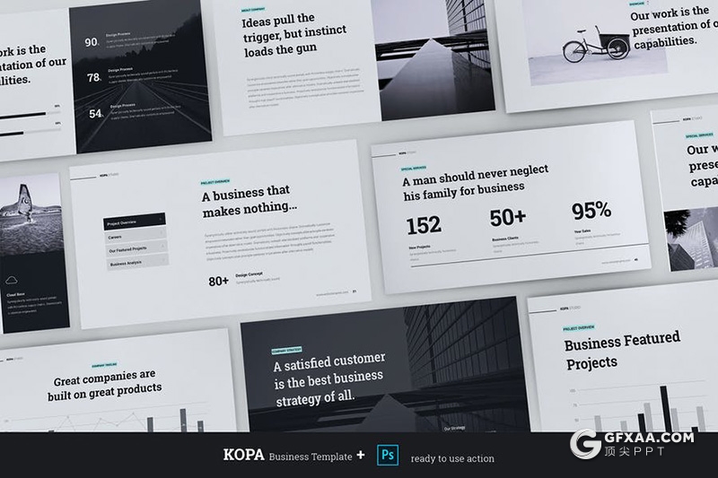 85页简约风格商务风格企业宣传介绍工作汇报总结keynote模板 - 顶尖PPT