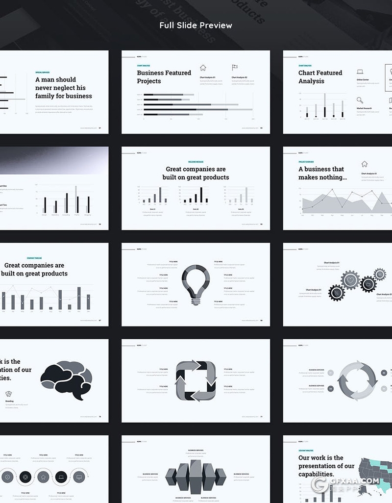 85页简约风格商务风格企业宣传介绍工作汇报总结keynote模板 - 顶尖PPT