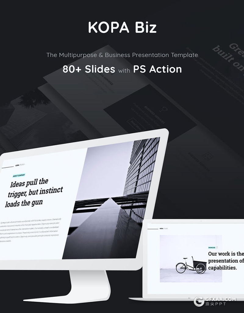 85页简约风格商务风格企业宣传介绍工作汇报总结keynote模板 - 顶尖PPT