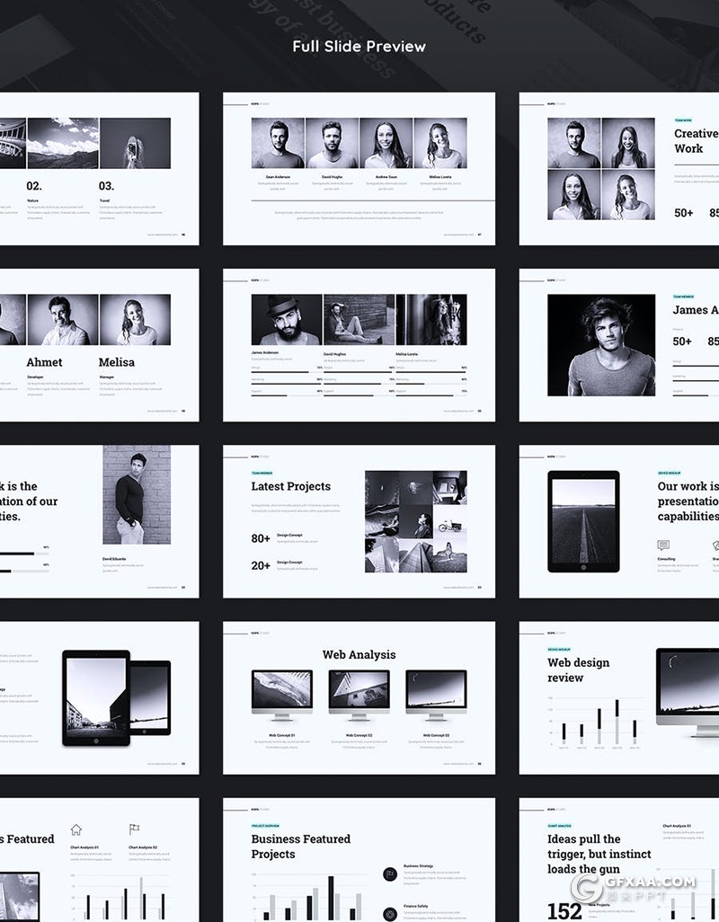 85页简约风格商务风格企业宣传介绍工作汇报总结keynote模板 - 顶尖PPT