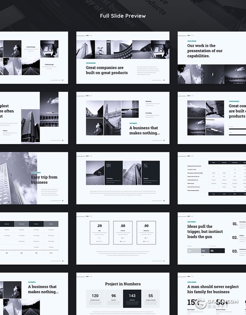 85页简约风格商务风格企业宣传介绍工作汇报总结keynote模板 - 顶尖PPT