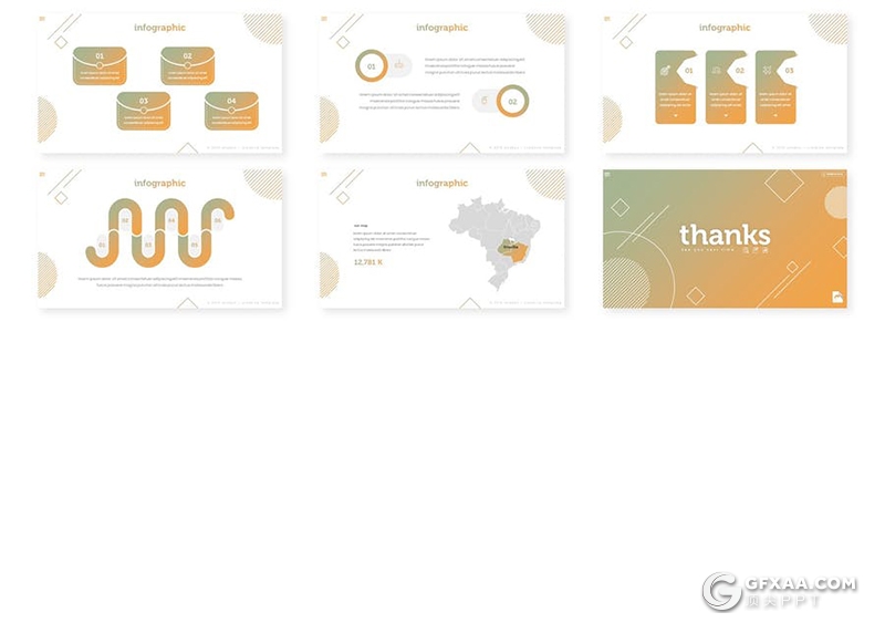 30页渐变色几何图形线条多用途商务PPT模板 - 顶尖PPT